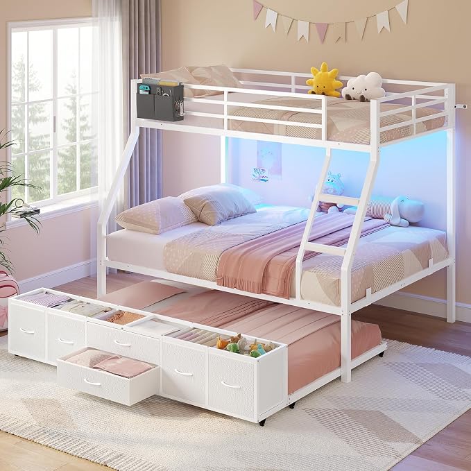 Twin Over Full Bunk Bed with Trundle