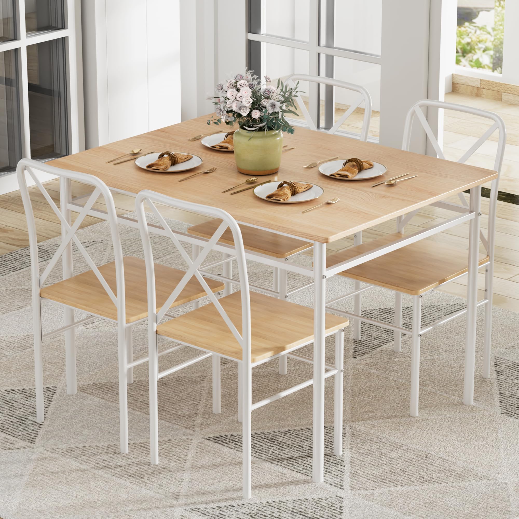 5-Piece Dining Table Set for 4
