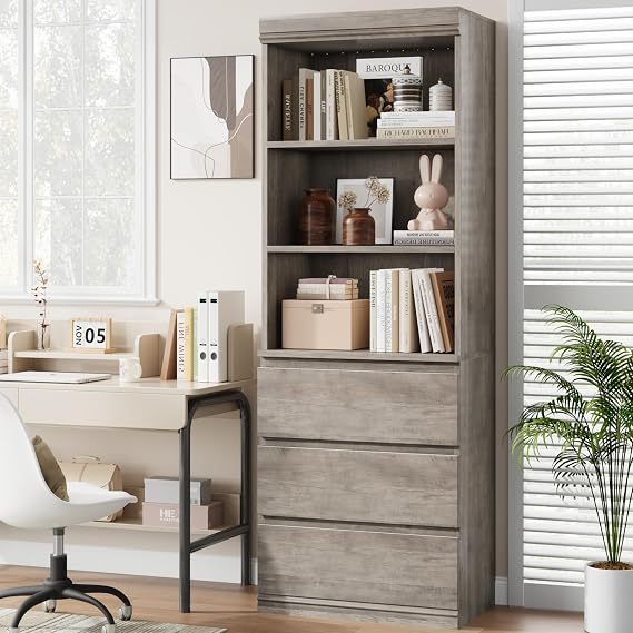 Bookshelf with 3 Drawers