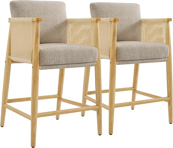 Boho Counter Height Bar Stools Set of 2