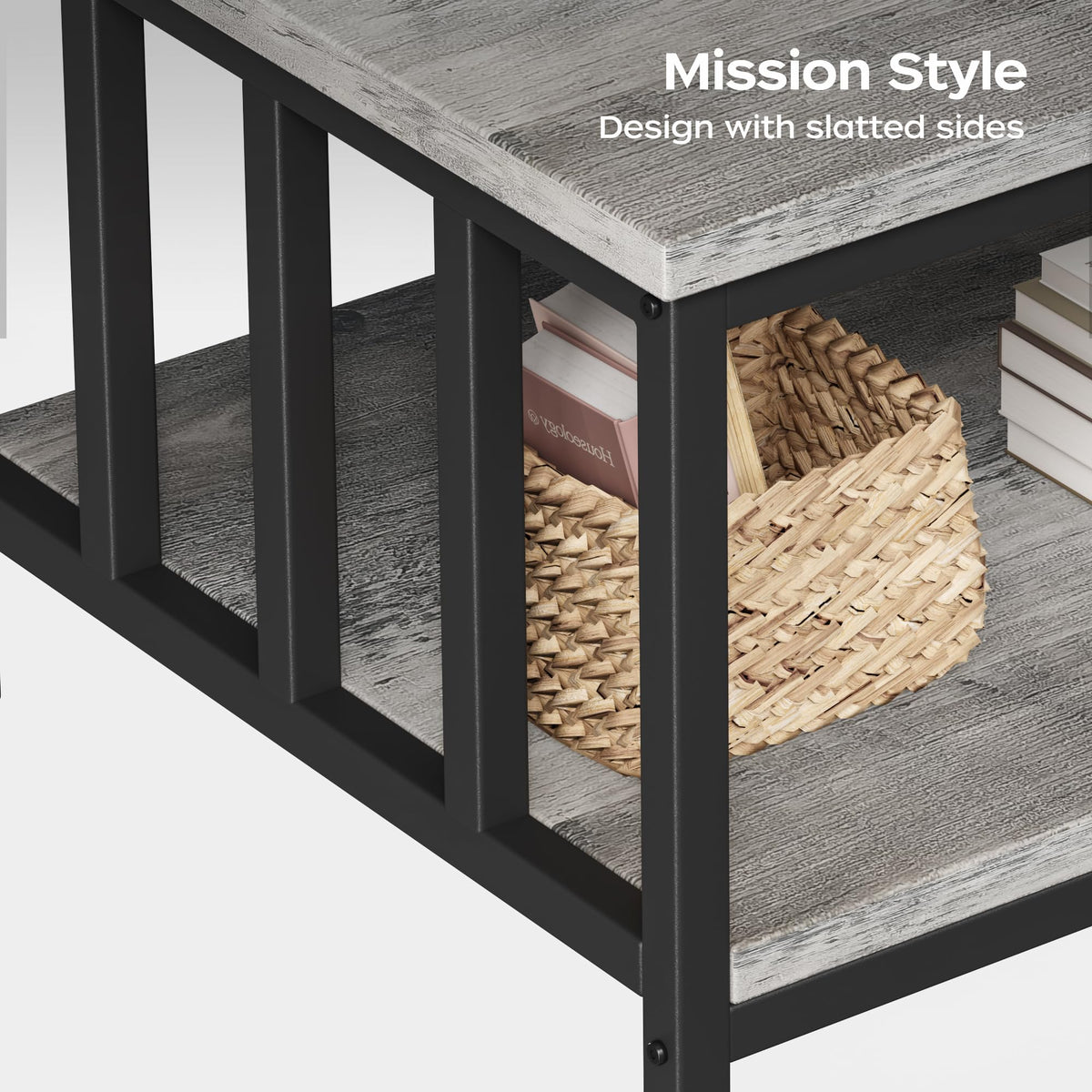 Grey Wash Coffee Table with Storage