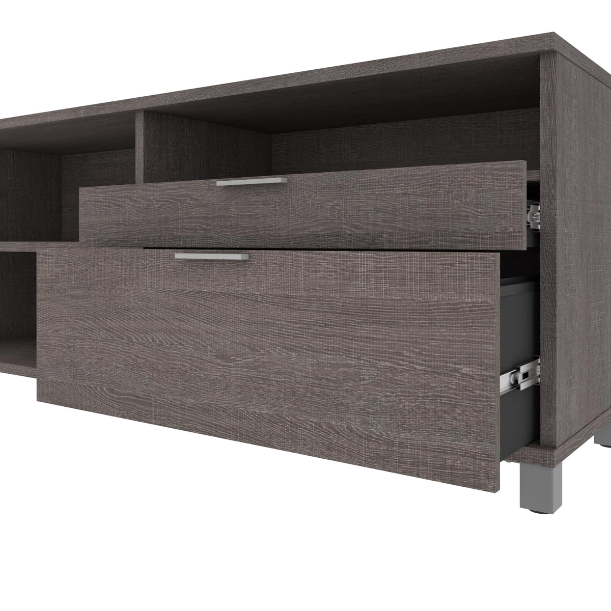 Reversible L-Shaped Desk with Storage