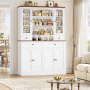 Tall Kitchen Pantry Cabinet with Wine Rack