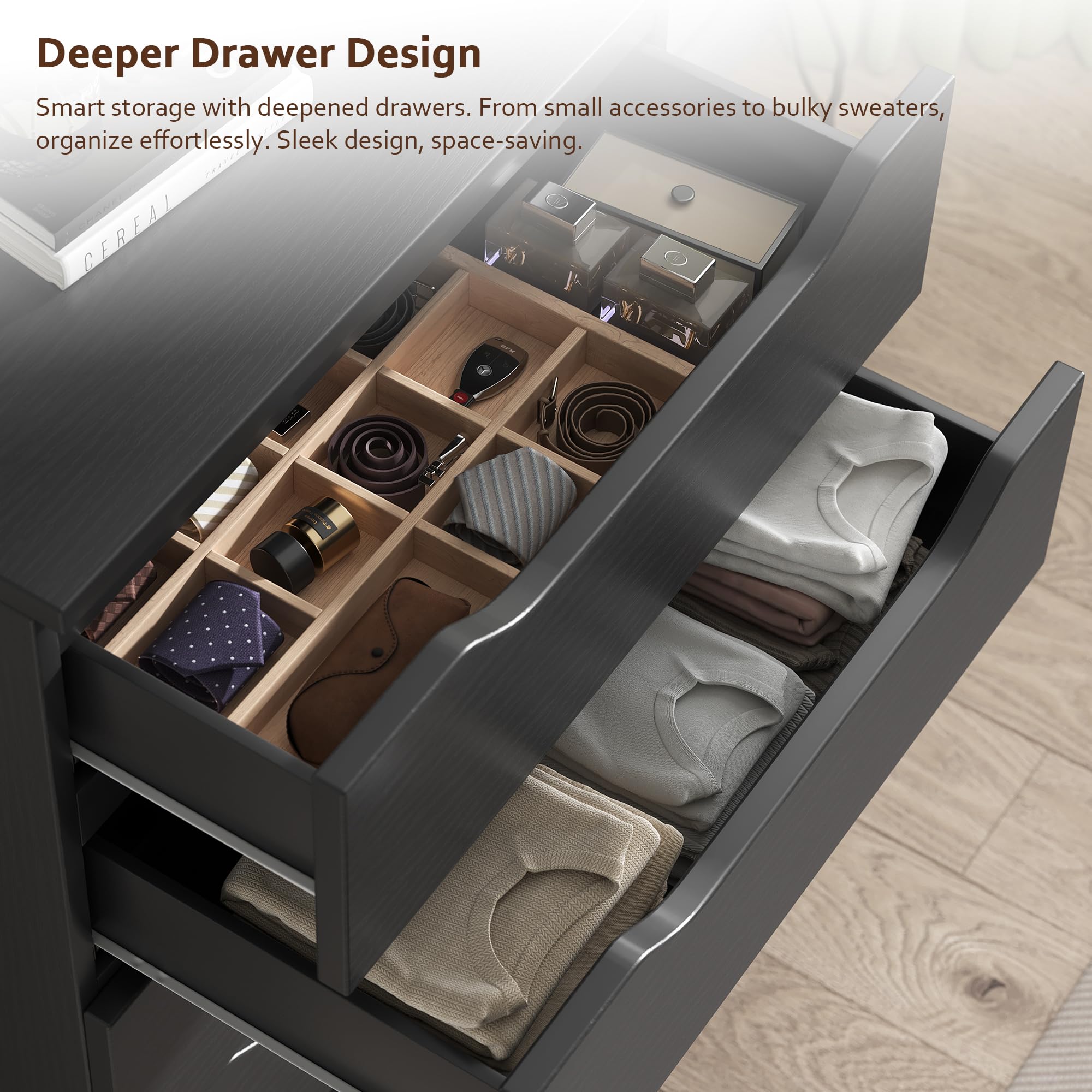5-Drawer Dresser with Hidden Storage
