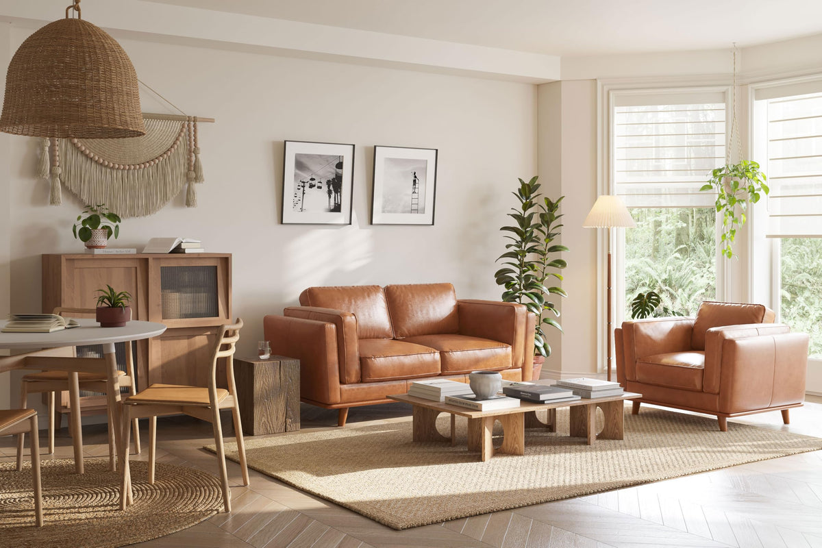 Italian Leather Loveseat