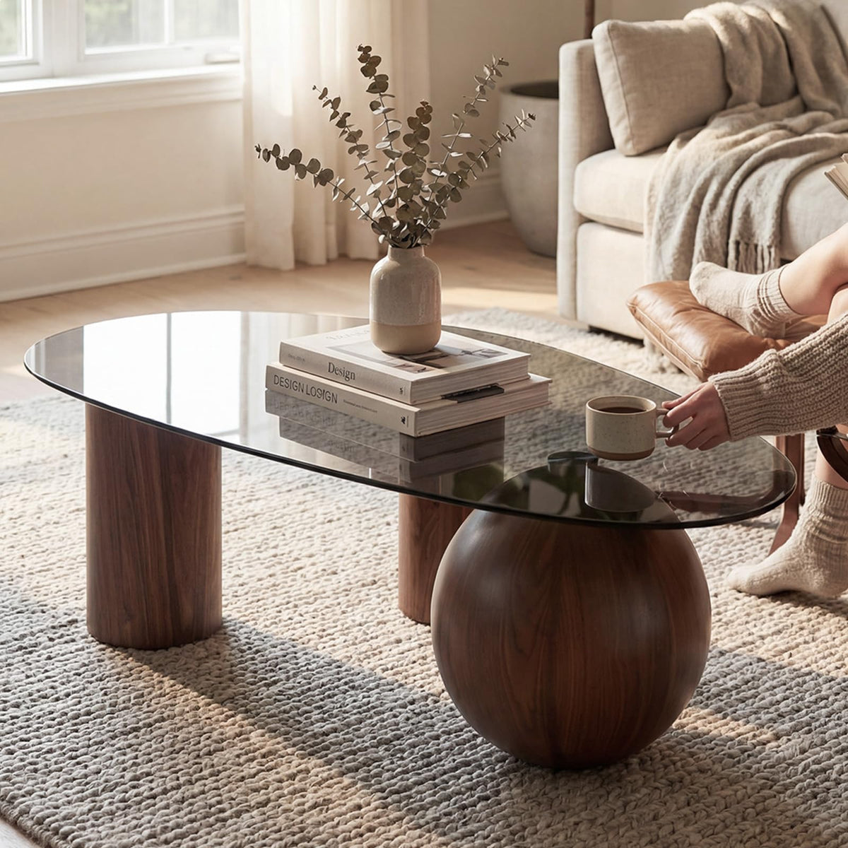 Smoked Glass Cloud Coffee Table