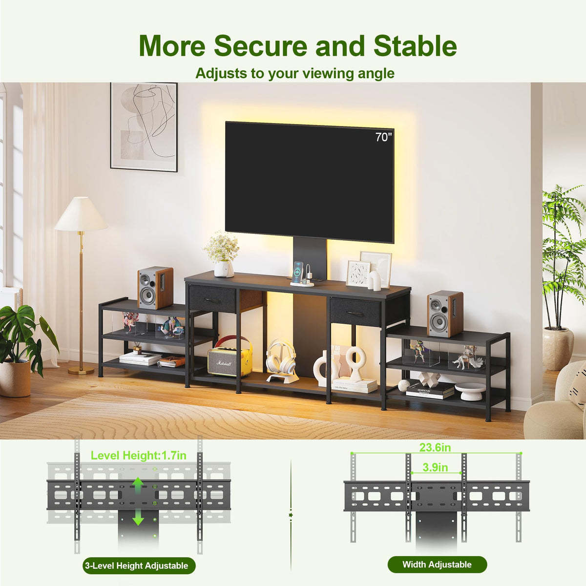 Extendable TV Stand with Mount