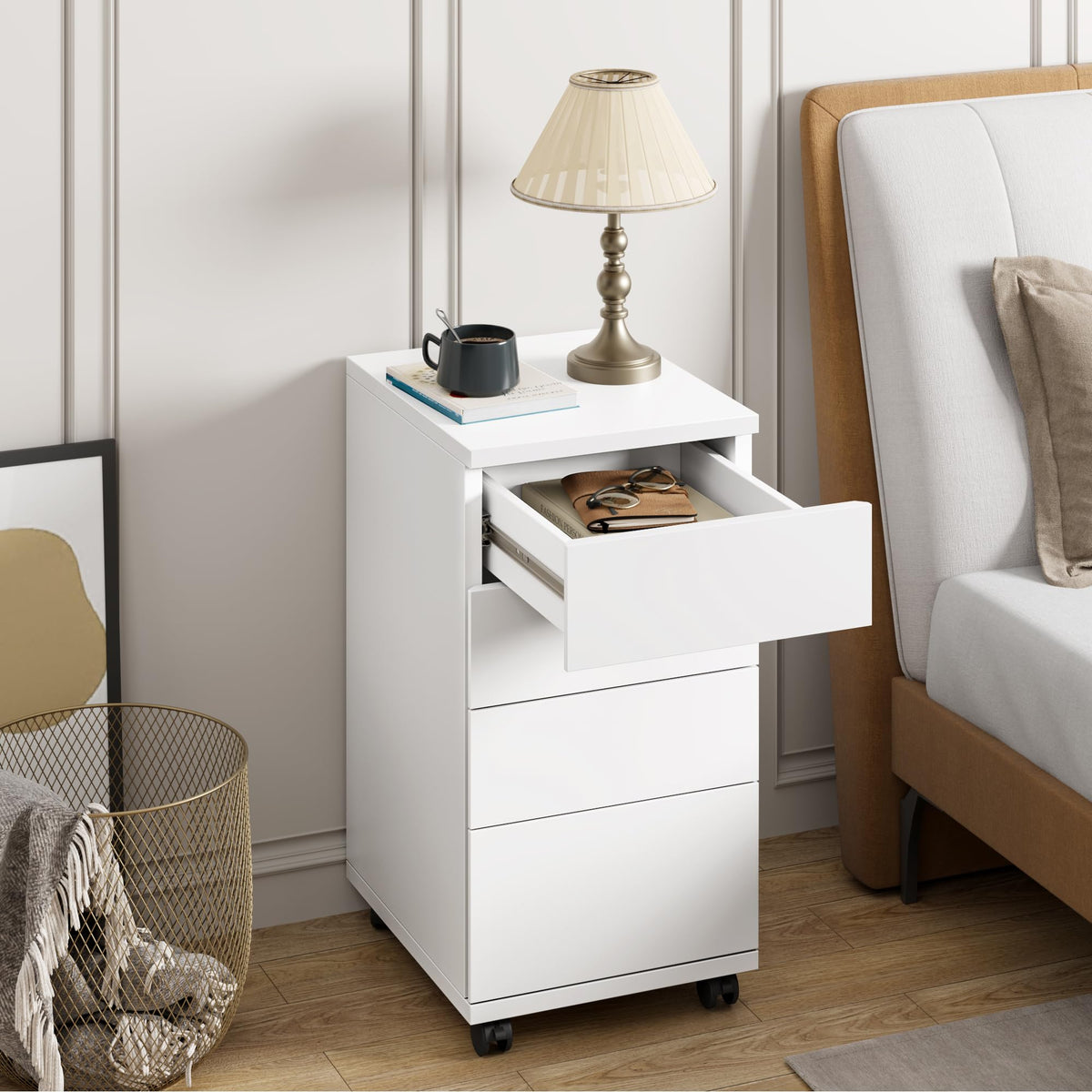 4-Drawer Rolling Office Cabinet
