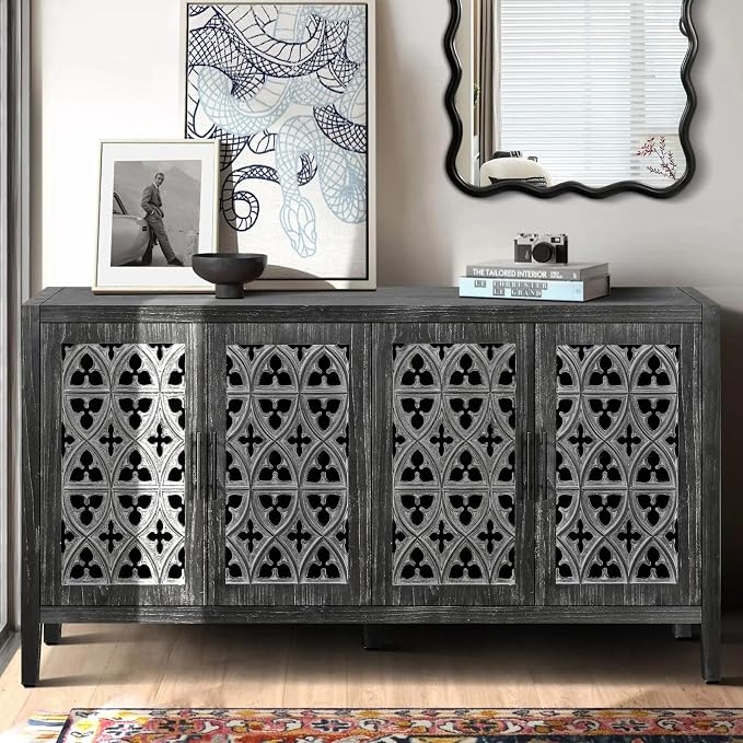 Carved 4-Door Sideboard