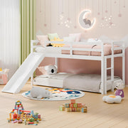 Twin Low Loft Bed with Slide