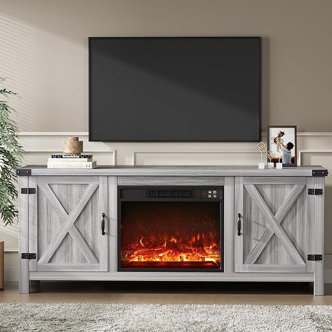 Ultra-Thin Wall-Mounted Electric Fireplace Insert