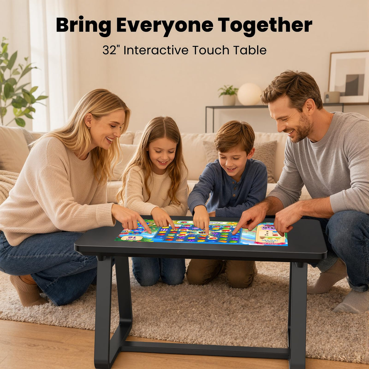 KEVZEZY 32-Inch Game Table, Touchscreen Board Game Table for Entertainment