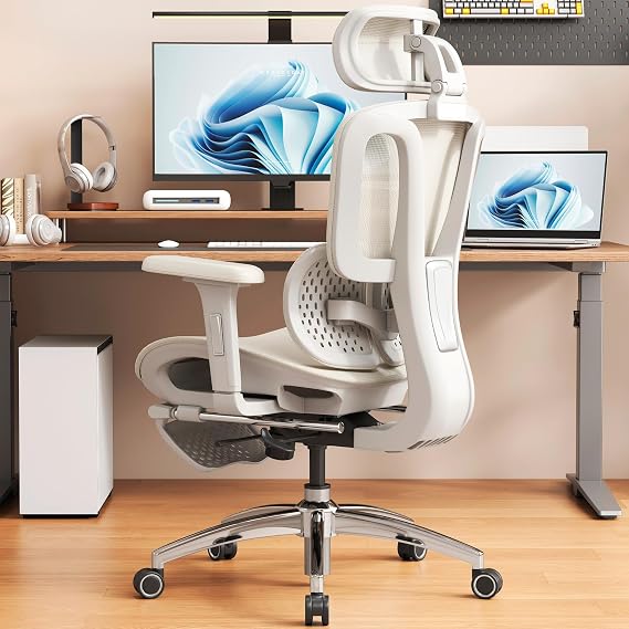 Ergonomic Mesh Office Chair with Footrest
