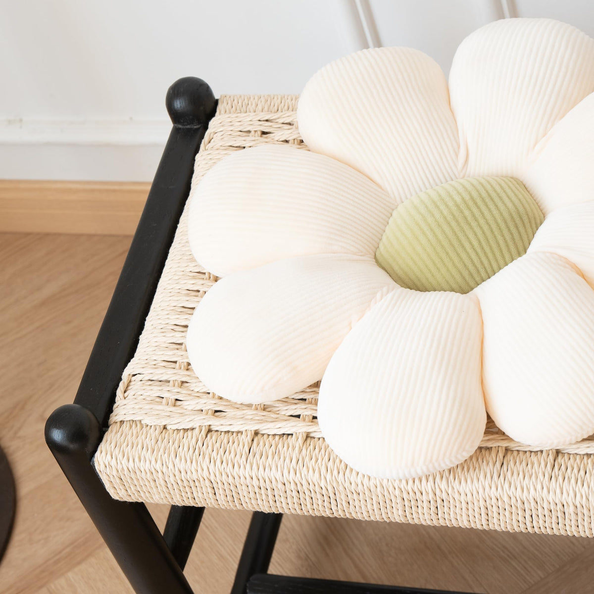 Solid Wood Woven Seat Storage Bench