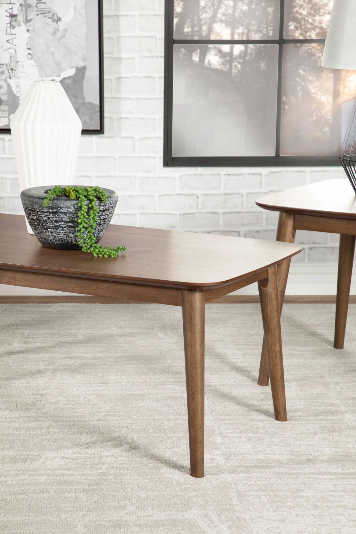 Coaster Radley 3-Piece Coffee Table Set Natural Walnut 753524