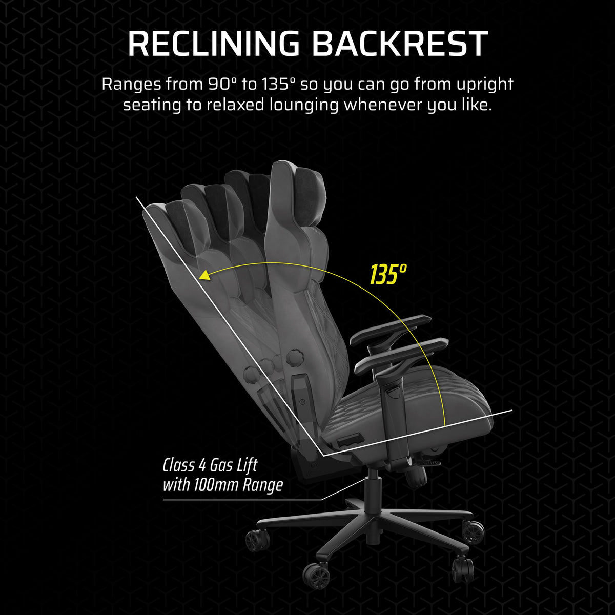 Fabric Gaming Chair with Lumbar Support