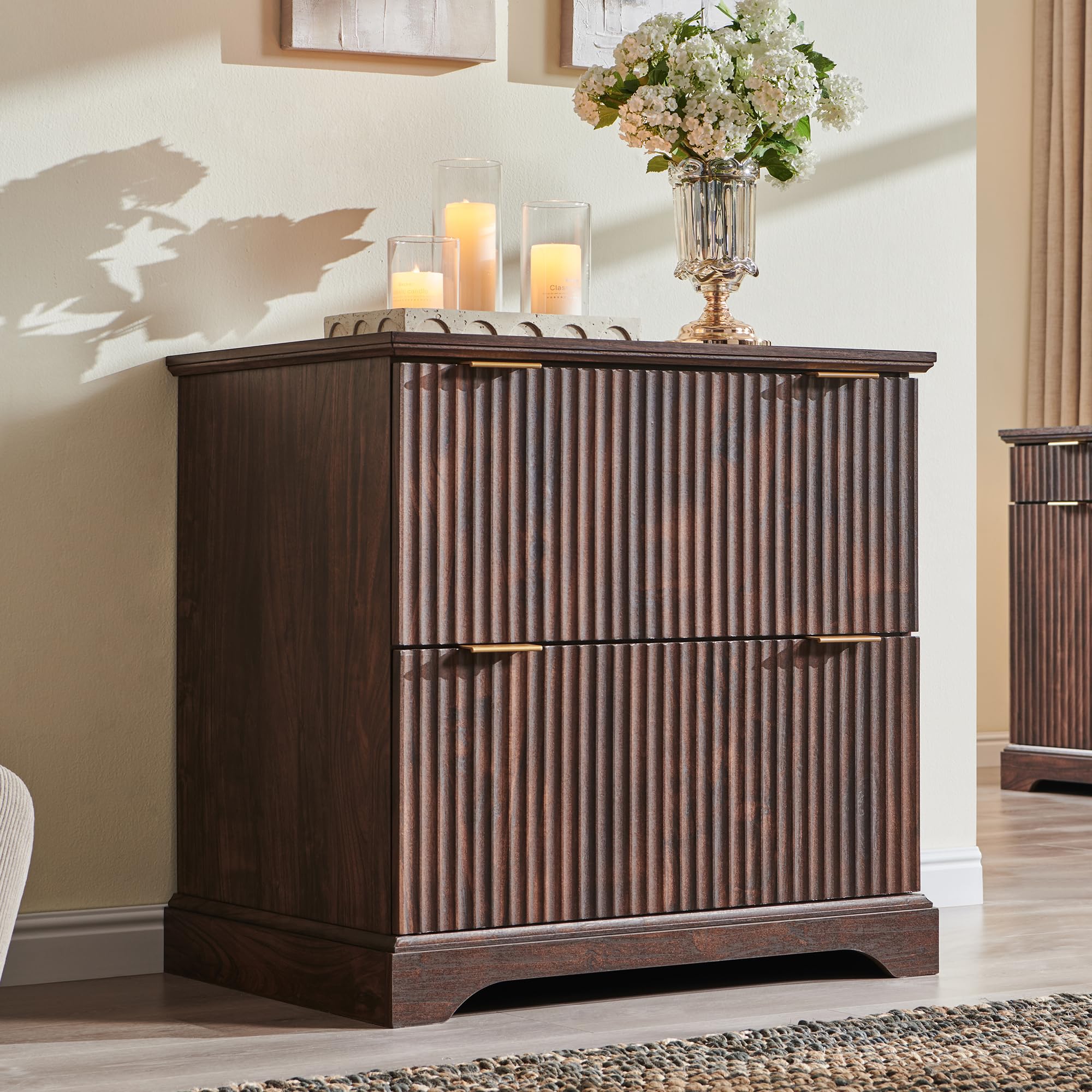 2-Drawer Lateral File Cabinet with Charging Station