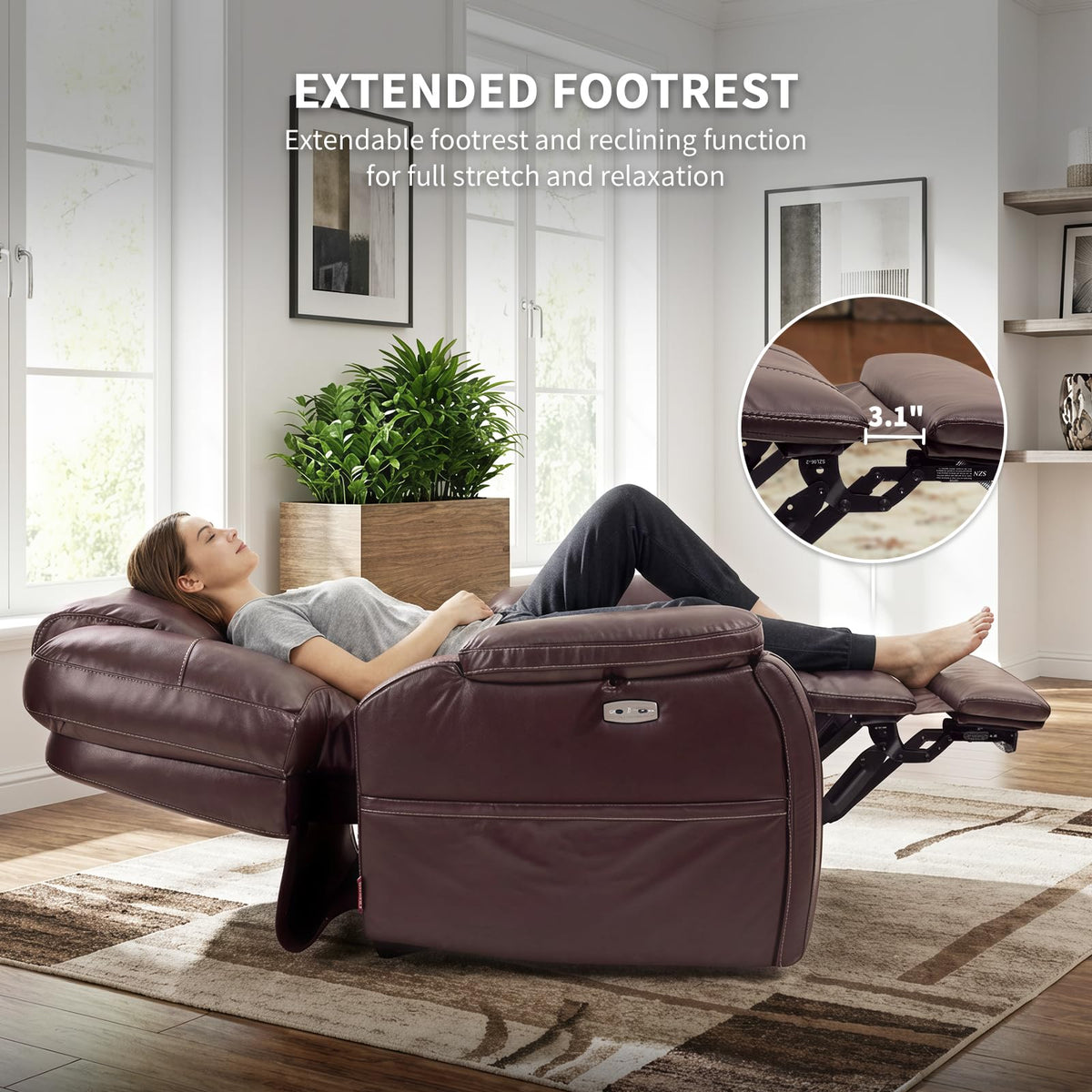EONIX Triple Motor Power Lift Recliner Chair Elderly, Heat & Massage, Brown
