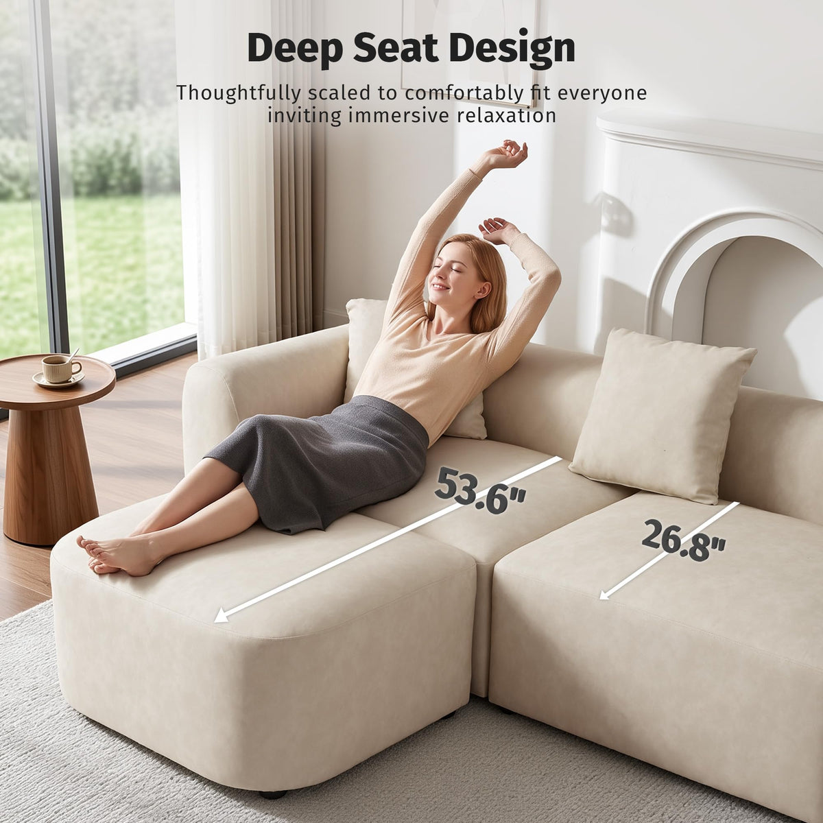 Modular PU Leather Sectional with Ottoman