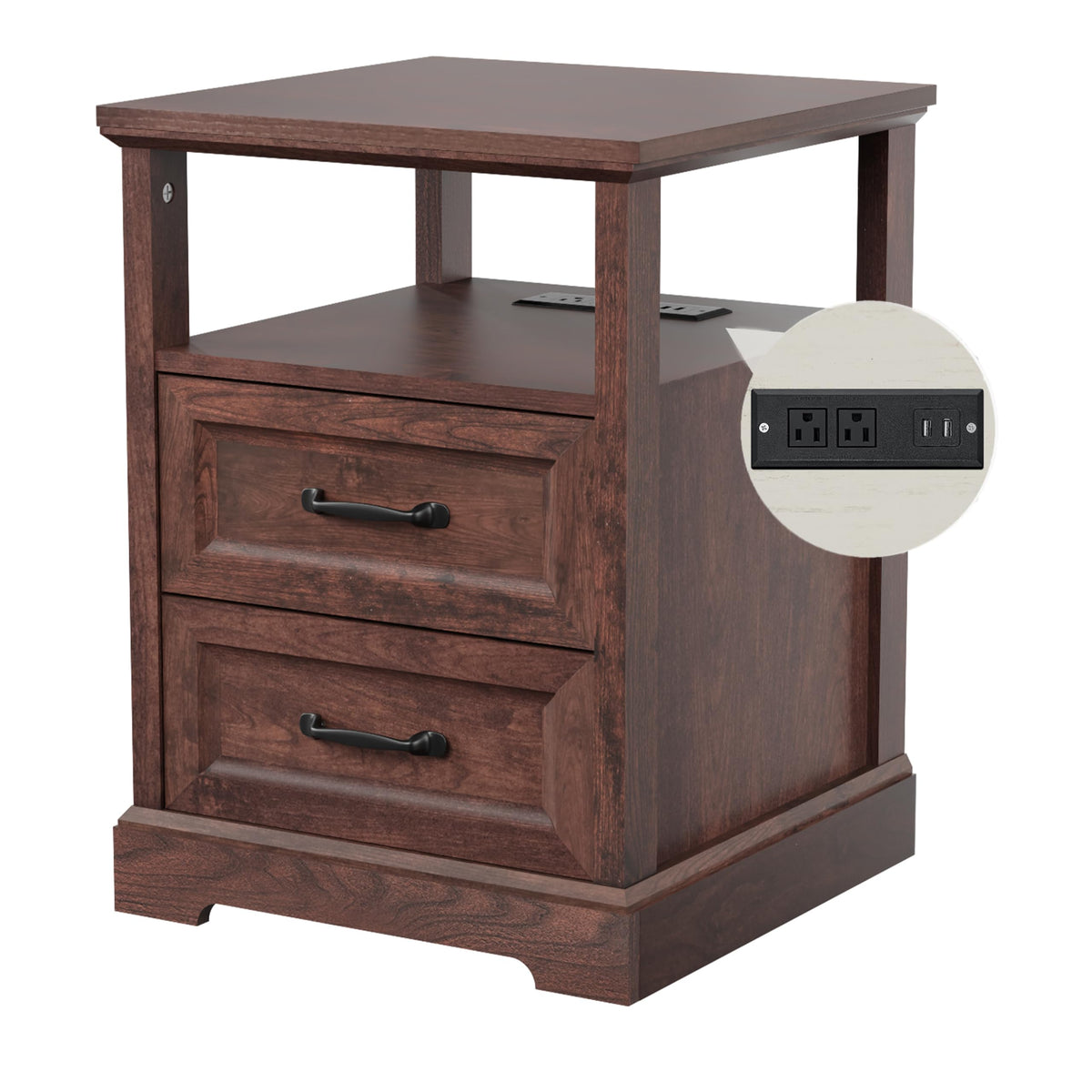 Farmhouse Charging Nightstand