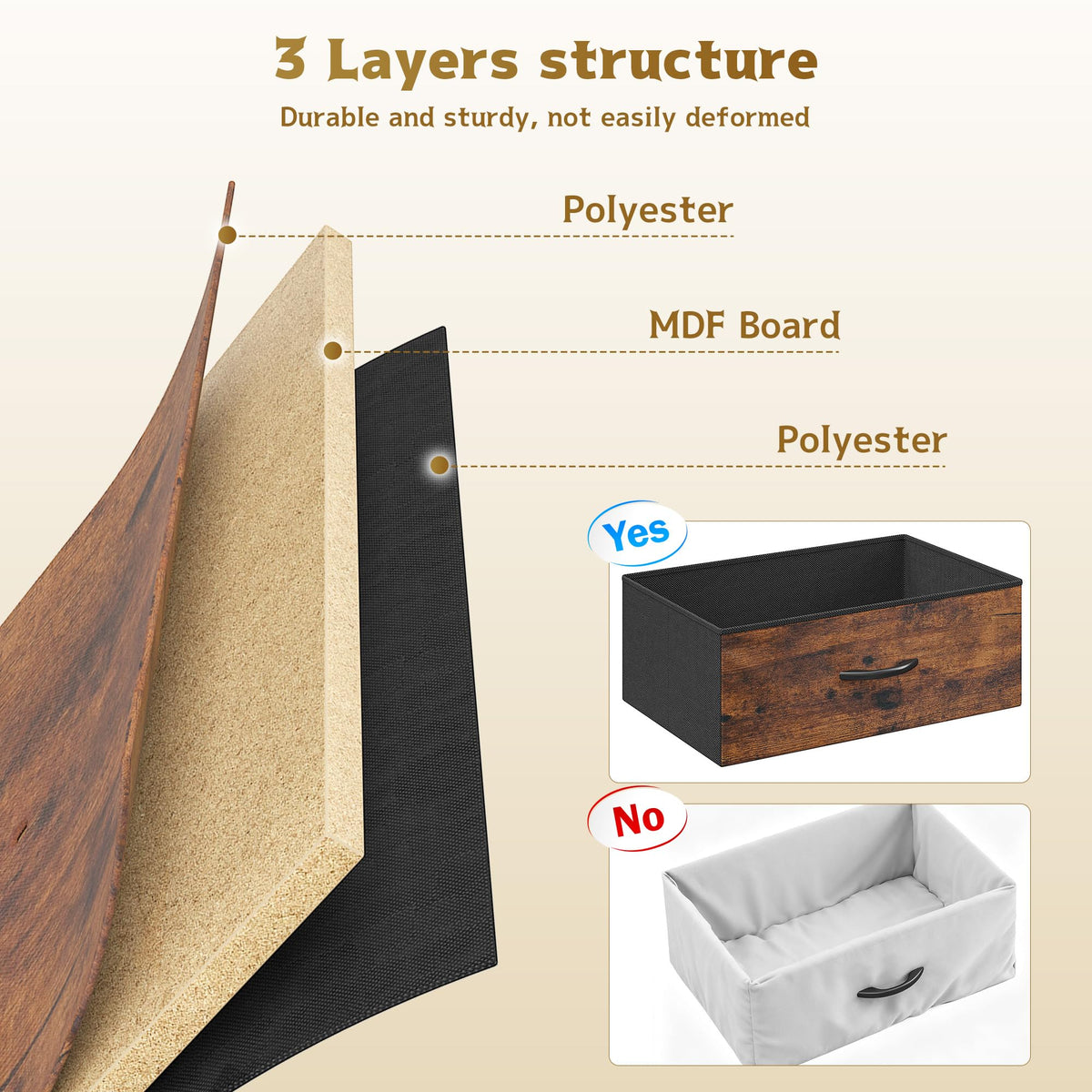 9-Drawer Fabric Dresser with Display Shelf