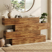 63-Inch 4-Tier Staggered Console Table