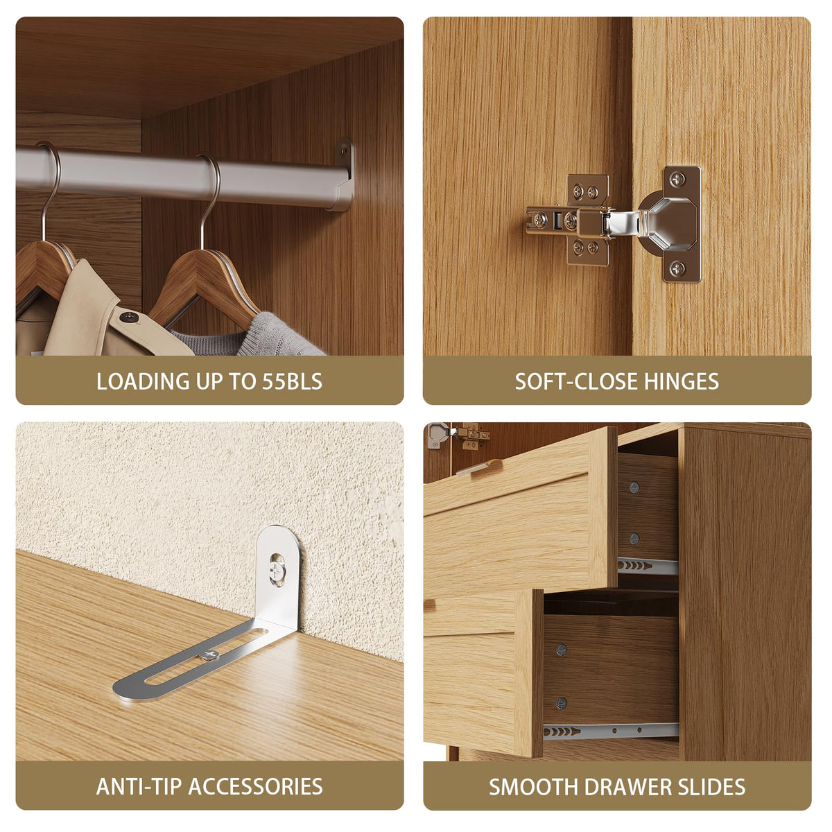 2-Door Armoire with Drawers