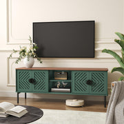 63" Modern TV Stand with Storage & Cabinet Doors