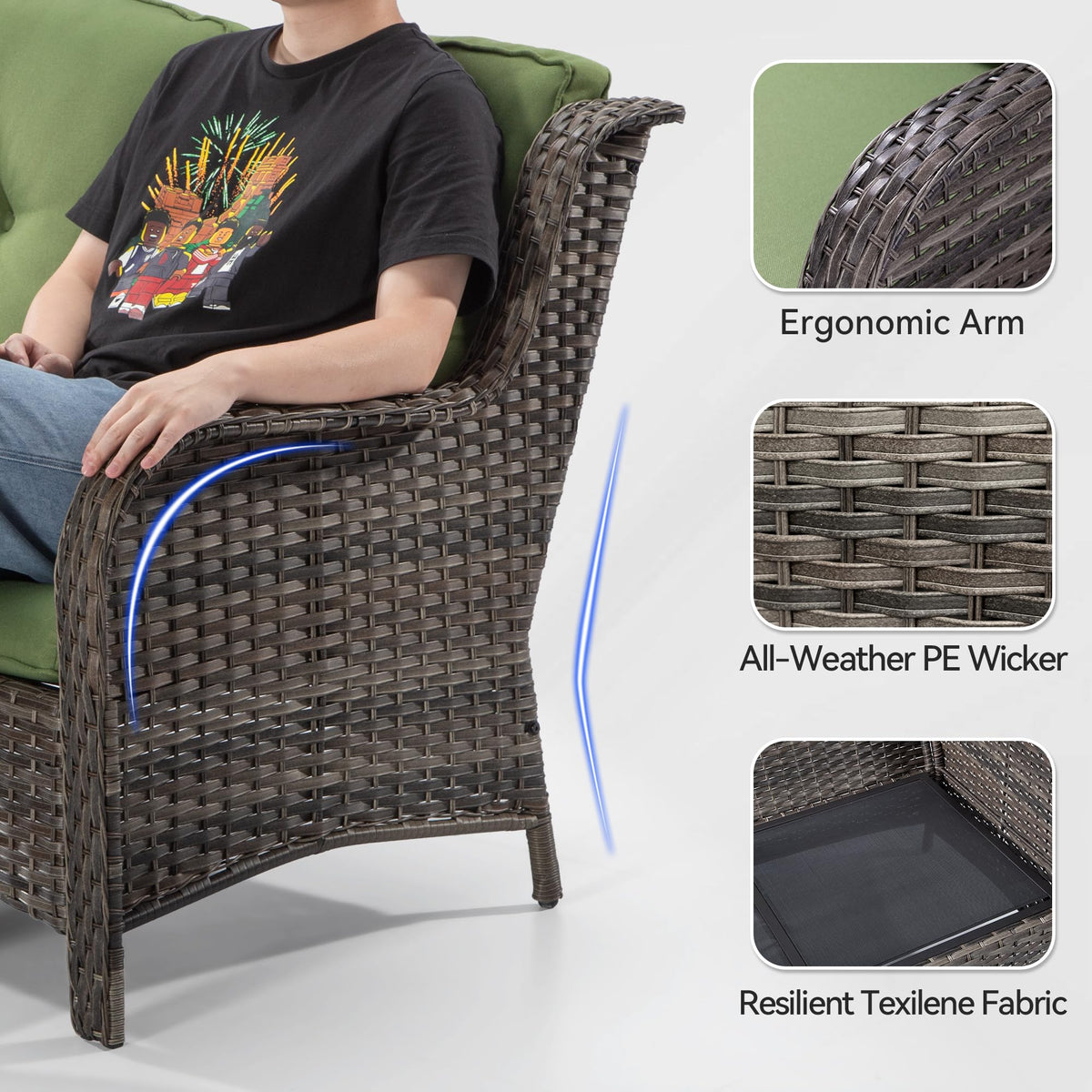 Outdoor Wicker Loveseat