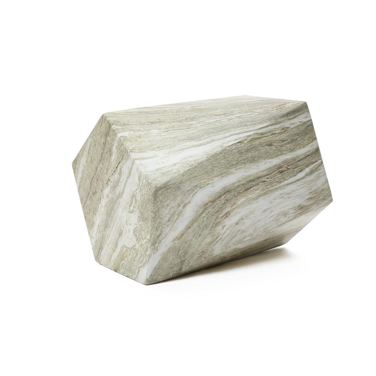 Marble-Look Indoor Outdoor Side Table