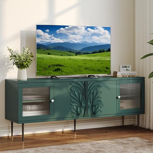Fluted Glass TV Stand