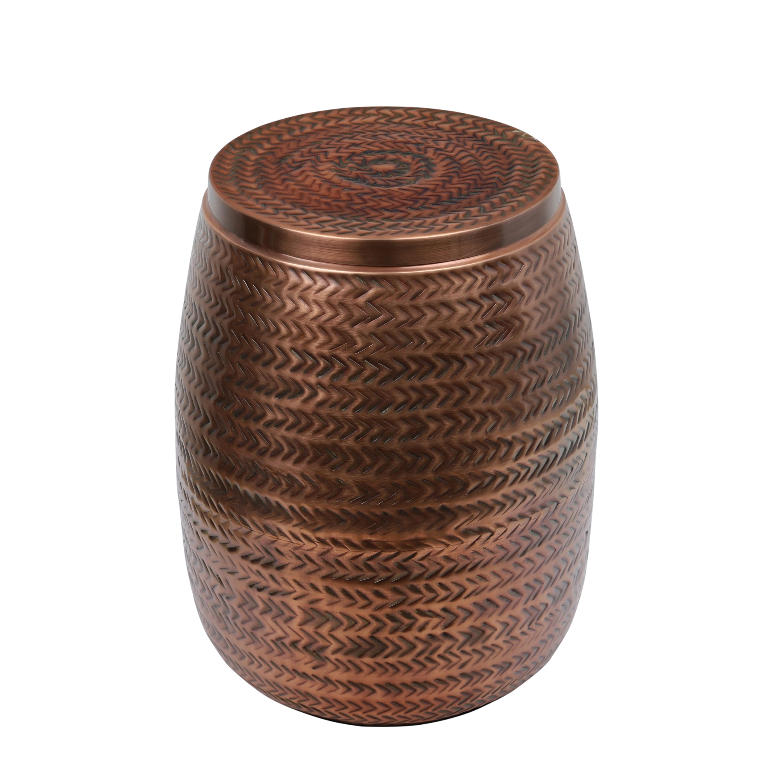 Jasper Metal Drum Storage Side Table
