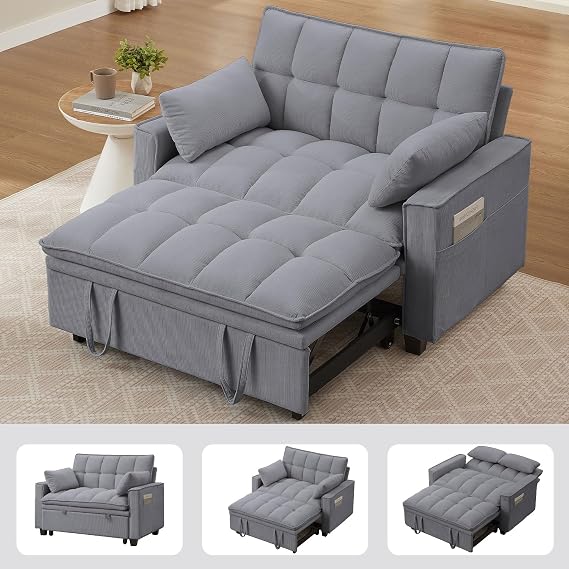 Green 3-in-1 Sleeper Loveseat