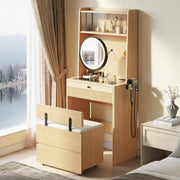 LED Makeup Vanity with Storage Stool