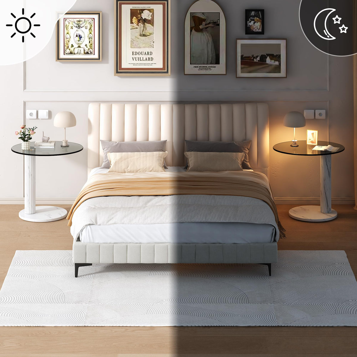 Round Glass Side Table Set