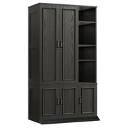 Large 5-Door Wardrobe with Shelves & Hanging Rod