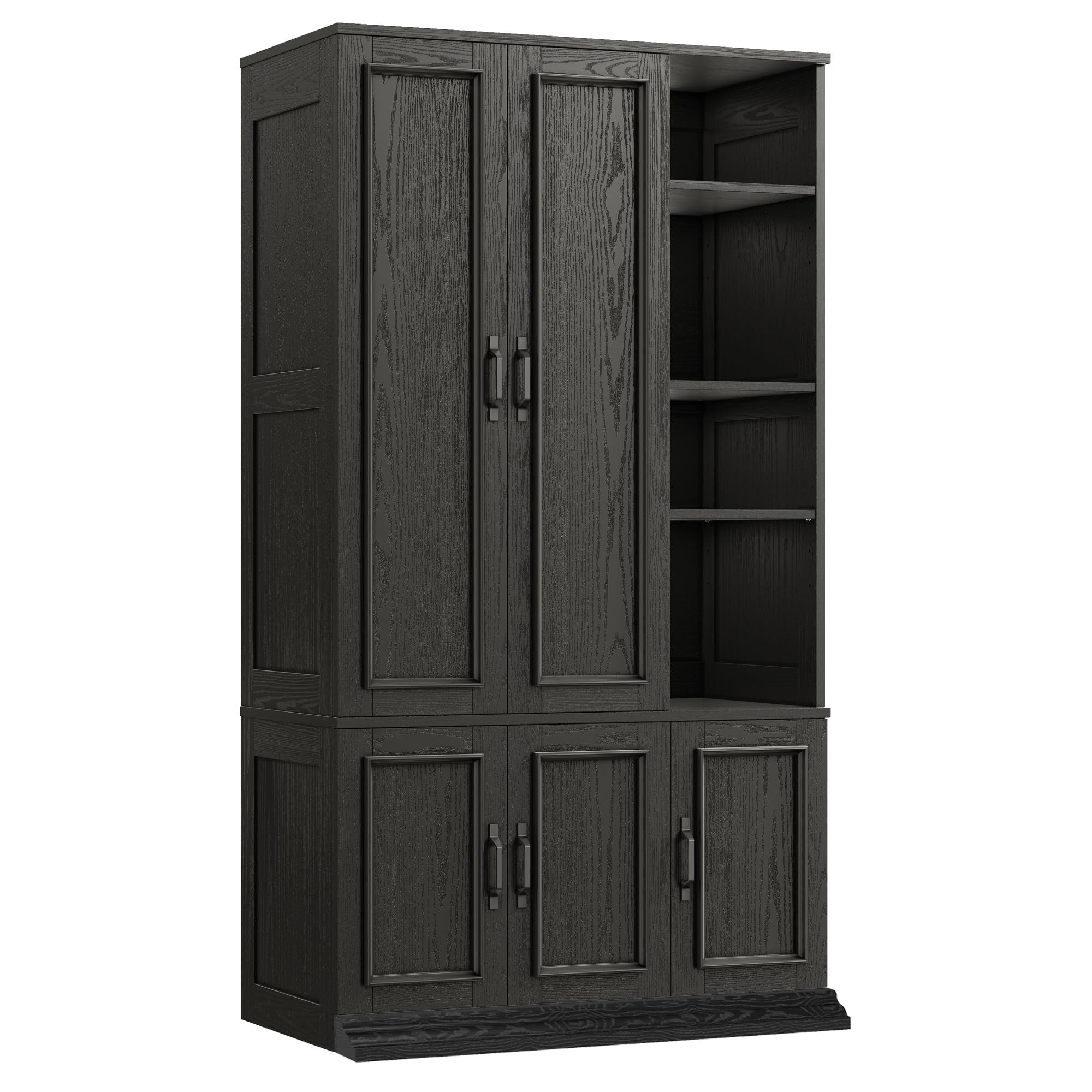 Large 5-Door Wardrobe with Shelves & Hanging Rod