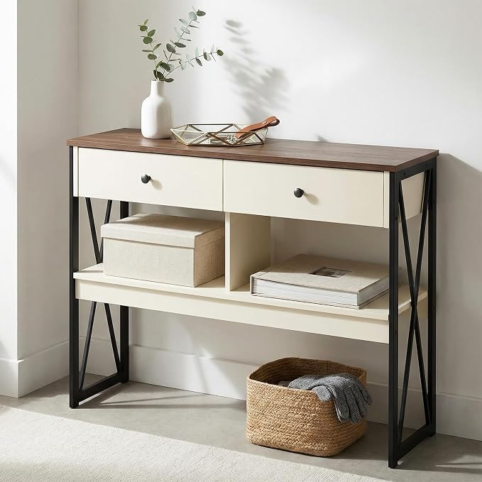 Narrow Console Table with Drawers