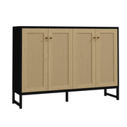 Rattan 4-Door Sideboard Cabinet