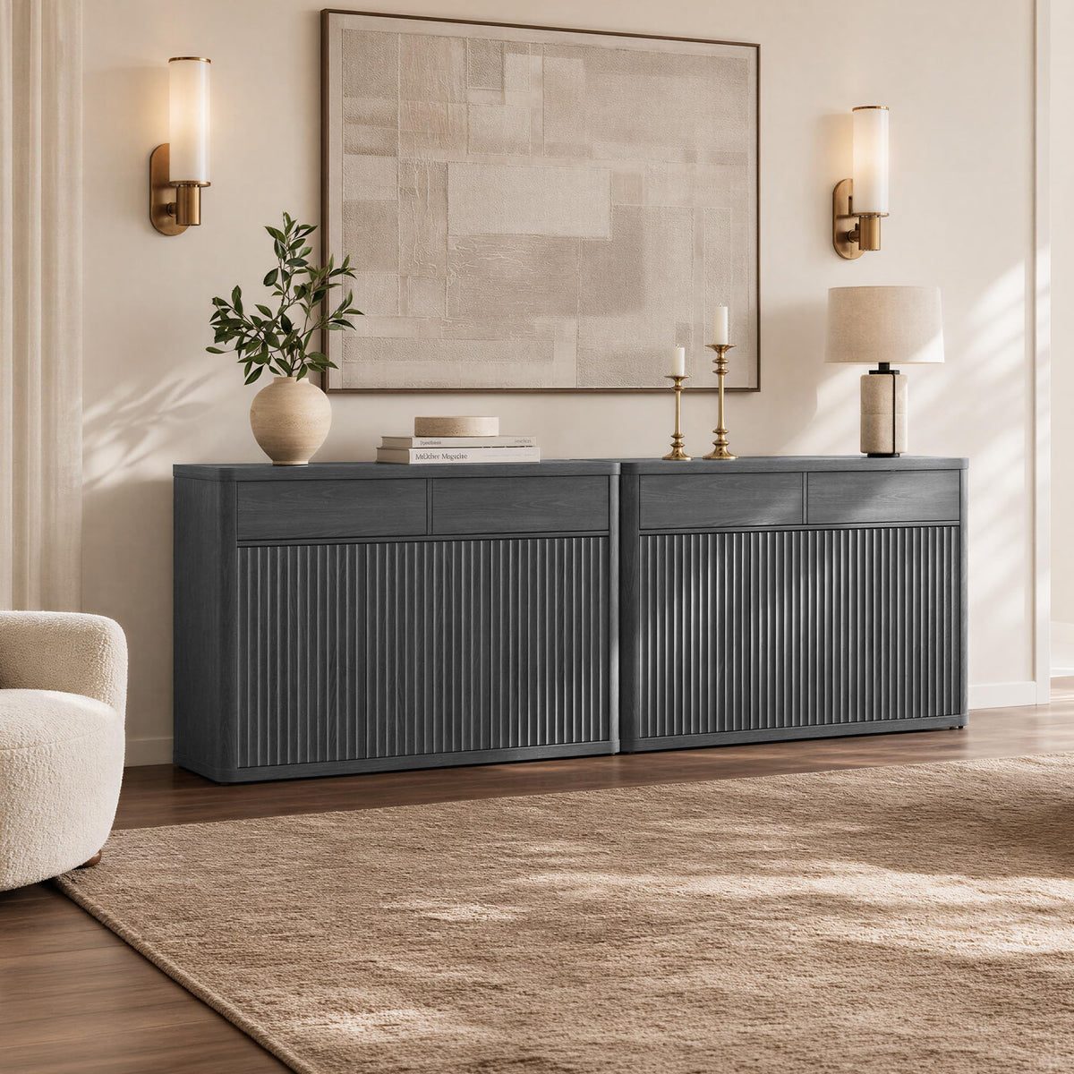 Fluted Buffet Cabinet