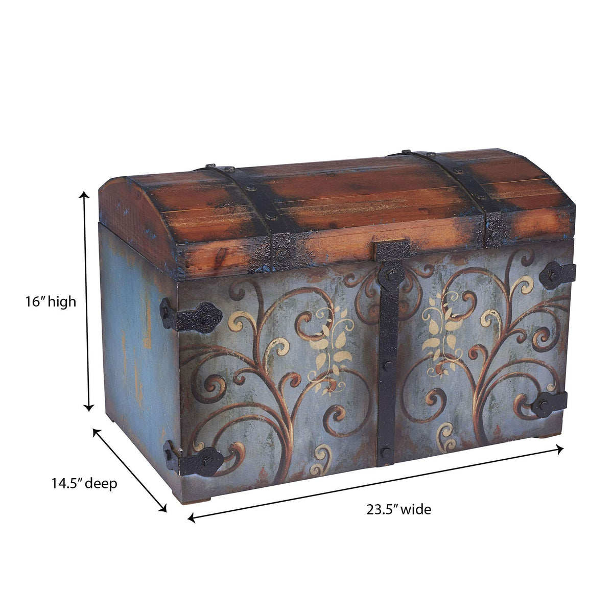 Vintage Wood Storage Trunk