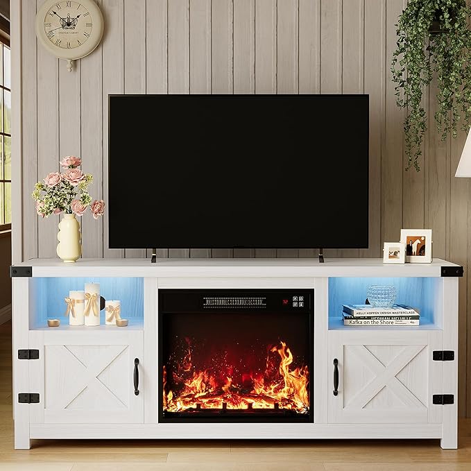 Ultra-Thin Wall-Mounted Electric Fireplace Insert