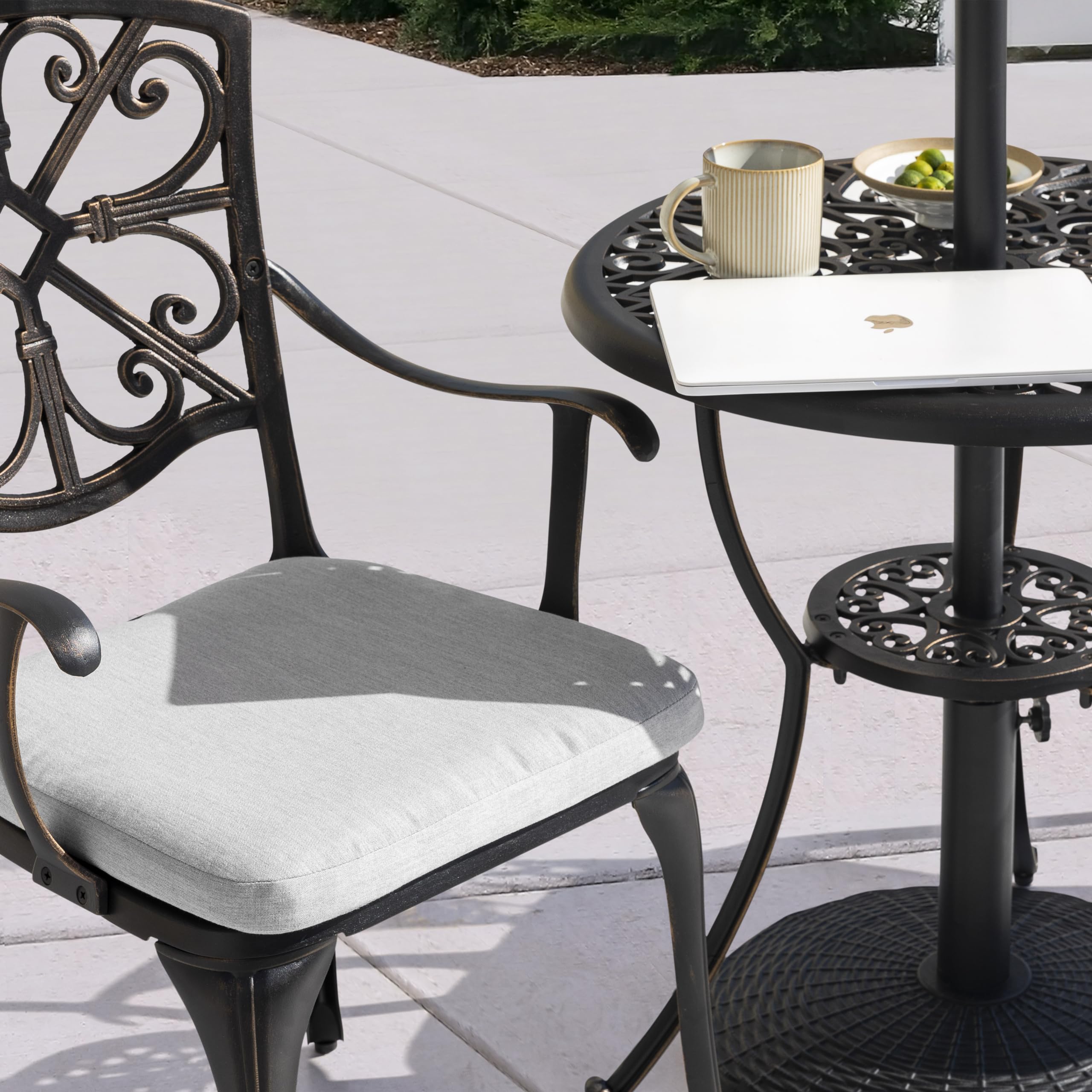 3-Piece Cast Aluminum Patio Bistro Set
