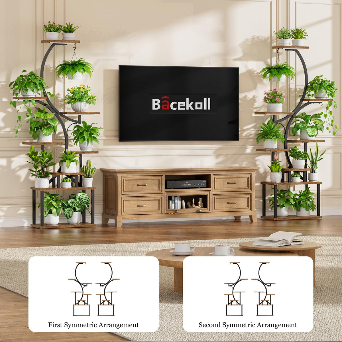 8-Tier Plant Stand Set with Grow Lights