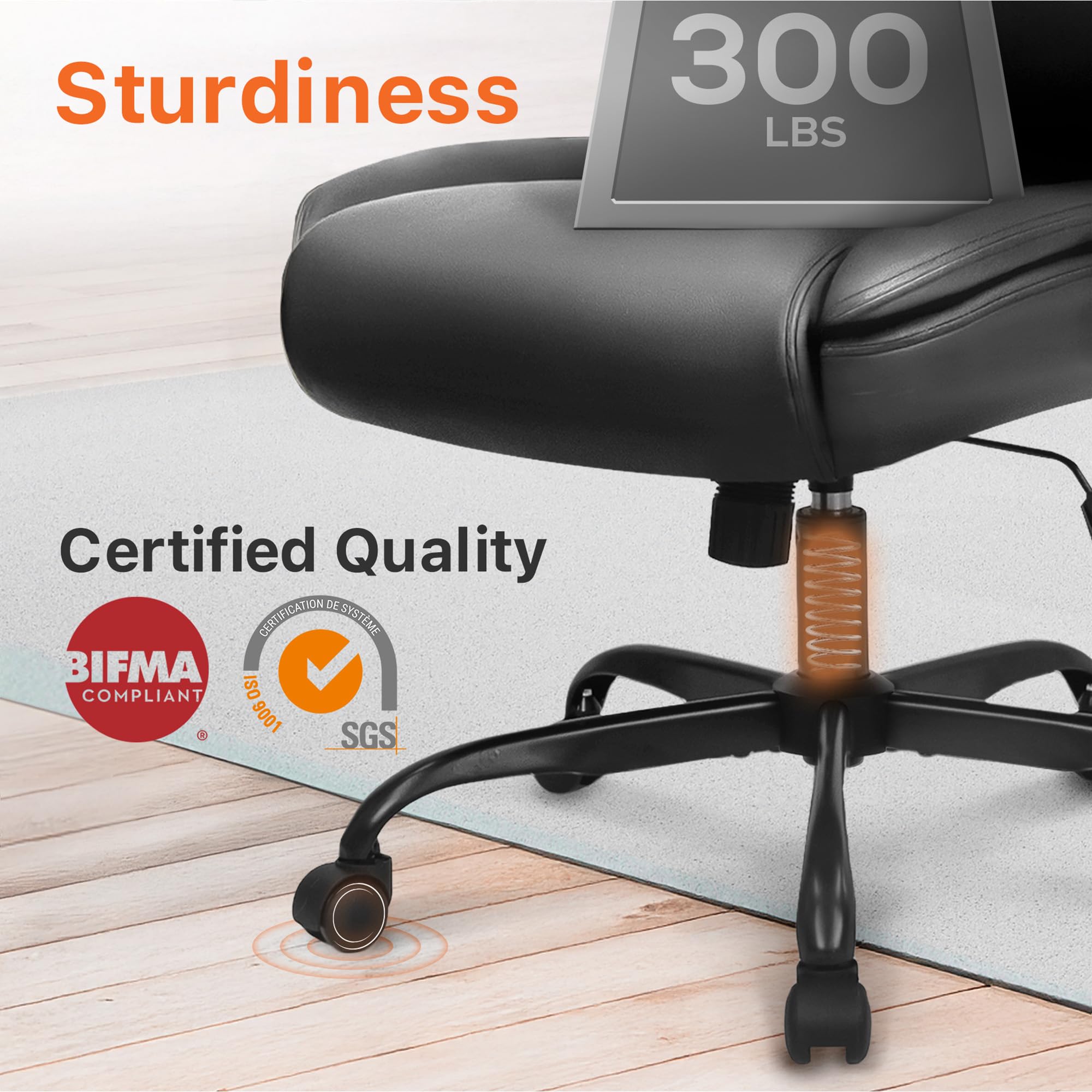 High Back Ergonomic Office Chair with Flip-Up Arms