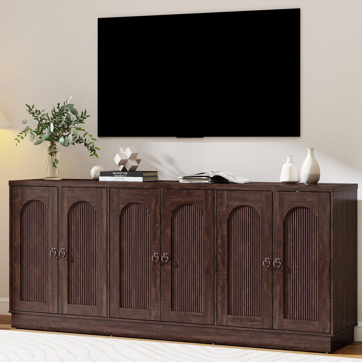 Fluted Arched TV Stand