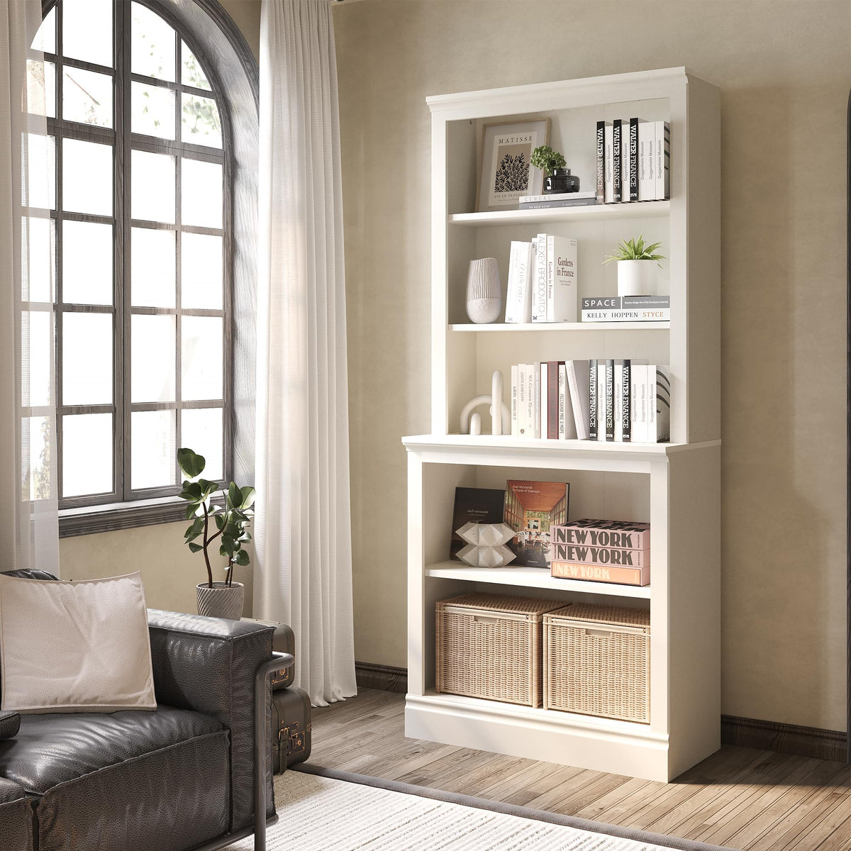 5-Shelf Floor-Standing Bookcase