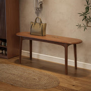 Solid Wood Dining & Entryway Bench with Rounded Corners