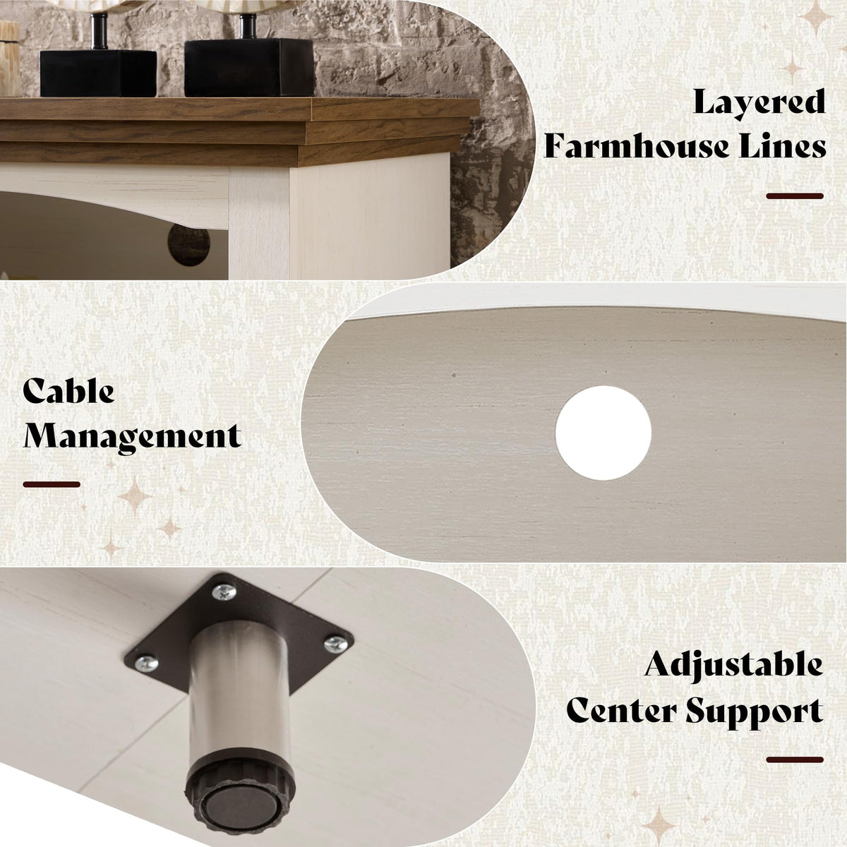AMERLIFE 70" Fireplace TV Stand for TVs up to 80" One-Box Delivery