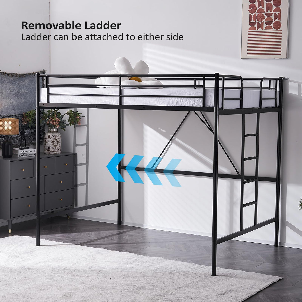 Full Size Metal Loft Bed